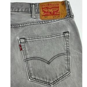 Gray Levi's 501 Men's Jeans 38x30 Straight Leg Button Fly Denim Pants